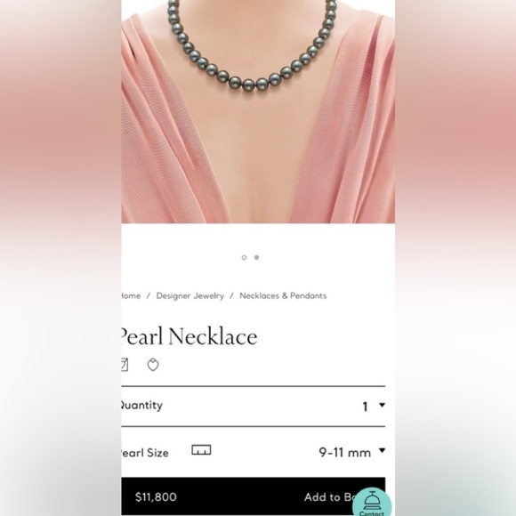 HOST PICK Real Collectibles by Adrienne Faux Tahitian Pearl Necklace. - Picture 2 of 6